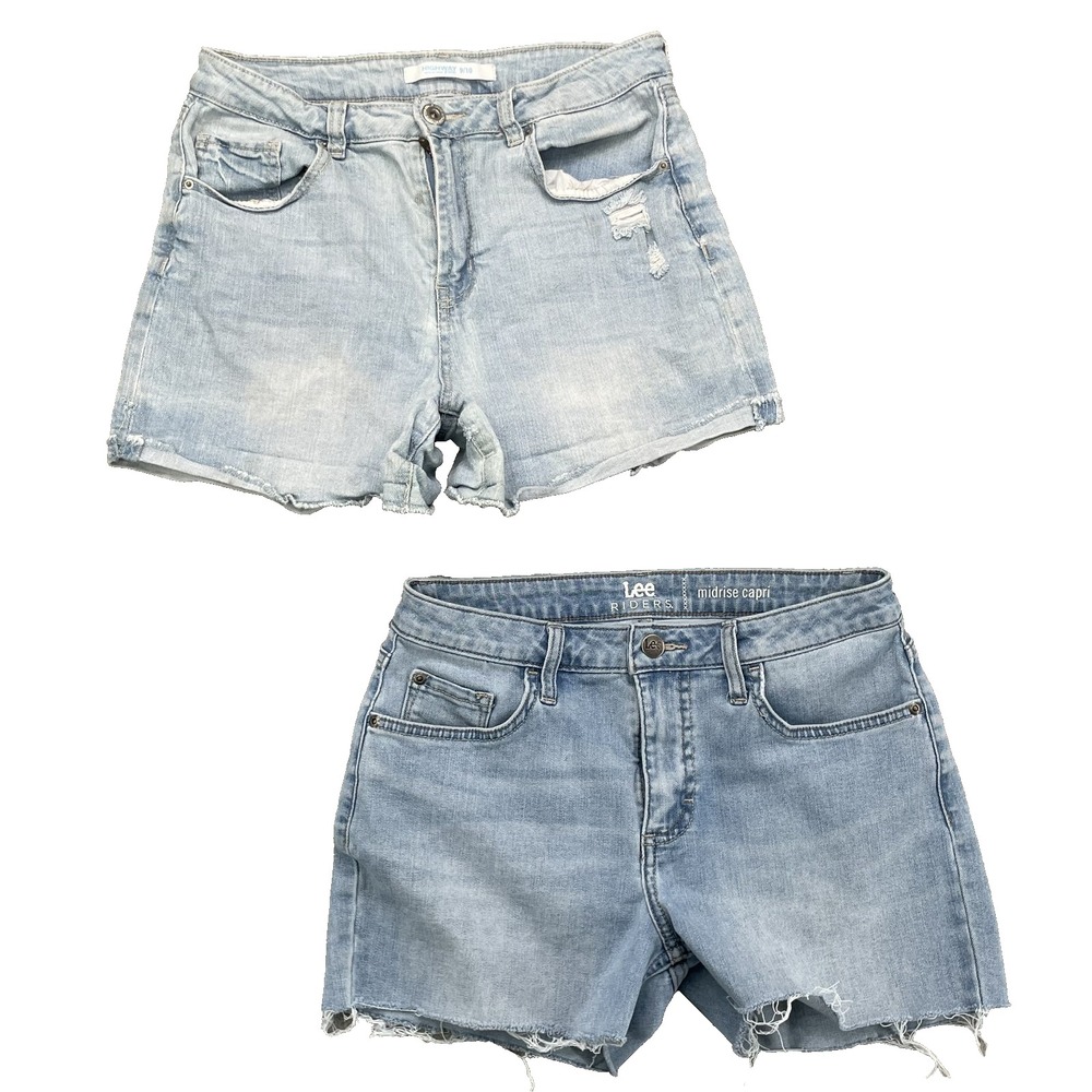 Denim‎ Jean Shorts Lot 2 Women's 8* Cut Off Daisy Dukes Y2K 90's Preppy Academia
